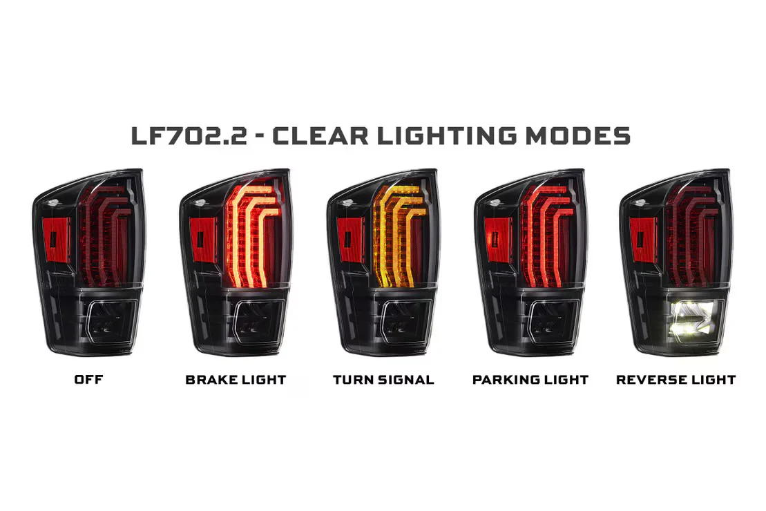 Morimoto XB LED Tail Lights | 2016-2023 Toyota Tacoma (Clear Lens / Pair) - Image 4