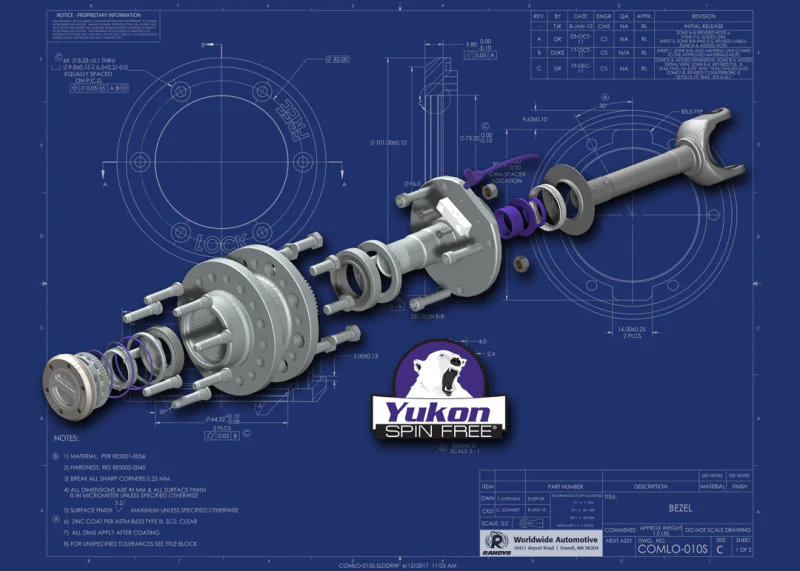 Yukon Gear Spin Free Locking Hub Conversion Kit For 12-15 Dodge 2500/3500 - Image 9